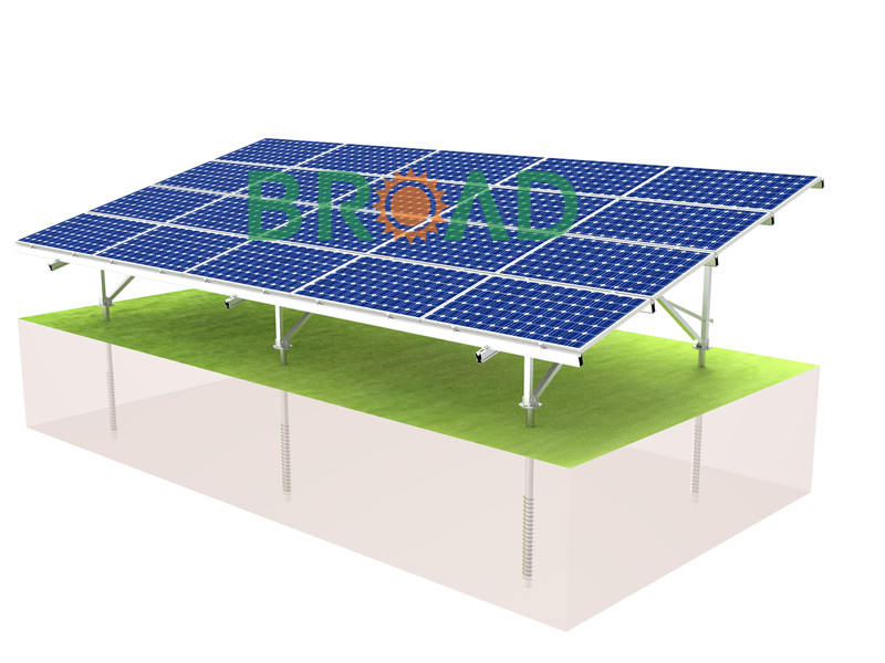 double pile ground solar structures