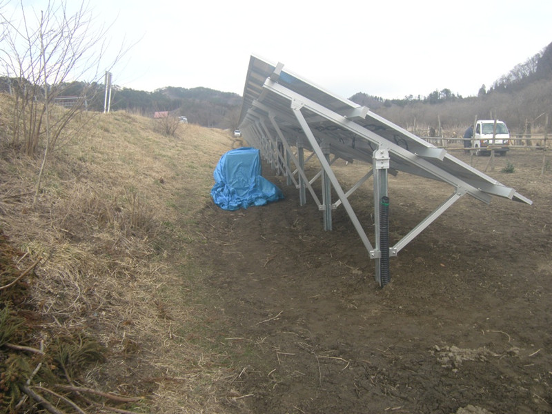 Piling solar ground mounting structure